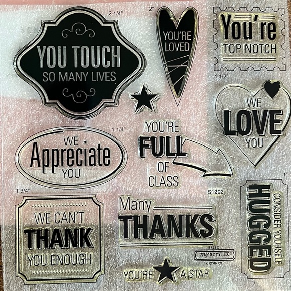 Buy 2, Get 1 FREE! CTMH Acrylic Stamp Set. Thoughtful Tidings S1202 - Picture 2 of 4